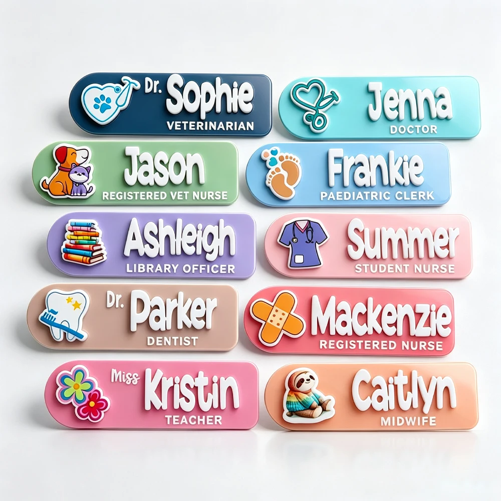 Streetwear Brand Accessories - Personalised Work icon Name Badge Custom