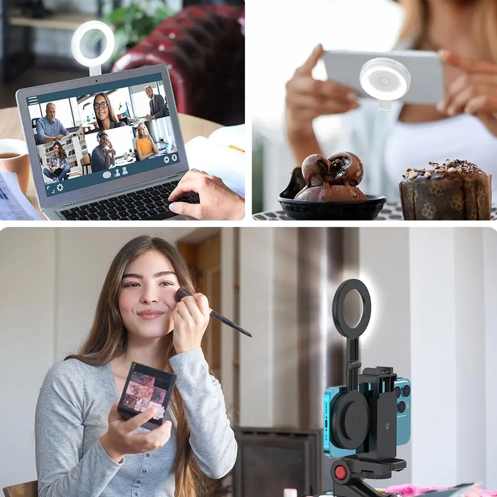 Magnetic Mobile Phone Fill Light, Soft Light, Cold Warm Scene Mode Portable Pocket Adjustment, Reversible And Light Photo P7M8