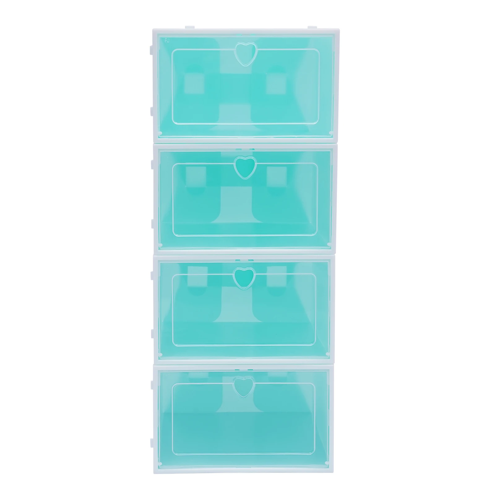 20er-Pack Transparente Schuhboxen, Harte Kunststoff-Schuhbox mit Deckel, Stapelbare Kunststoff-Schuhbox für Flache Schuhe, Sportschuhe, Farbig – Detail 16