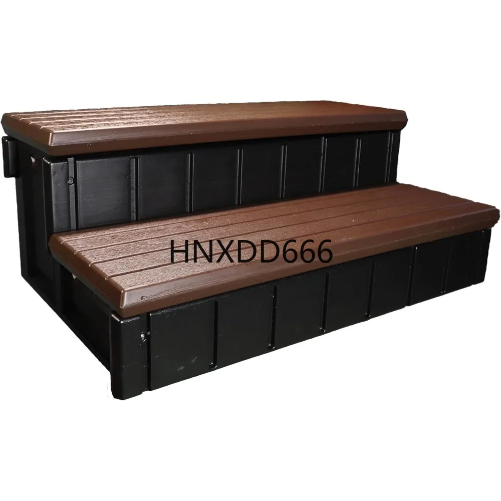 

Two Tier 36" Wide Deluxe Hot Tub Step. Non-Skid Spa Steps, Easy Installation, Sturdy, Long Lasting Upgrade to Yo