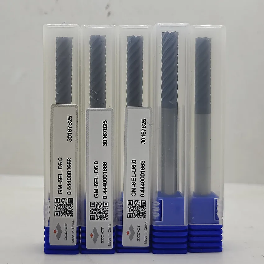 

GM-6EL-D6.0 ZCC.CT GM-6EL Six blade straight shank long blade flat end mill D6.0*6*24*75 6F Flat end mill 6 Flutes End Mills