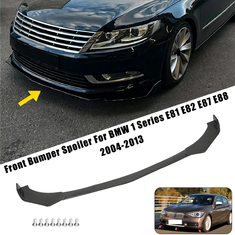 Sport Front Bumper Splitter Spoiler Lip For BMW 1 Series E81 E82 E87 E88 2004-2013 5Pcs Adjustable Sectional Car Tuning Body Kit