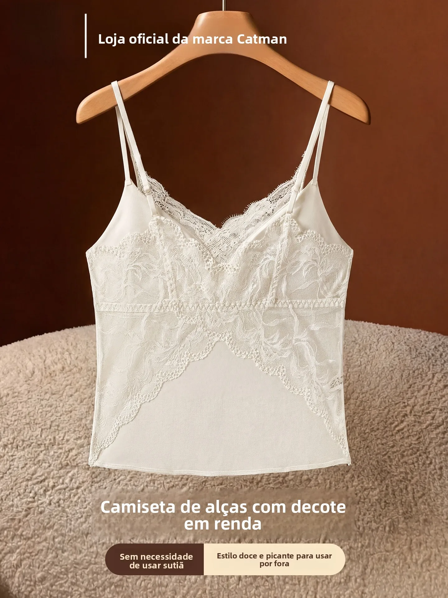 調節可能なストラップ付きレースクロップトップ、バタフライバックレスベースシャツ、セクシーなスタイル、無地ナイロン生地、女性用下着-タンクトップ