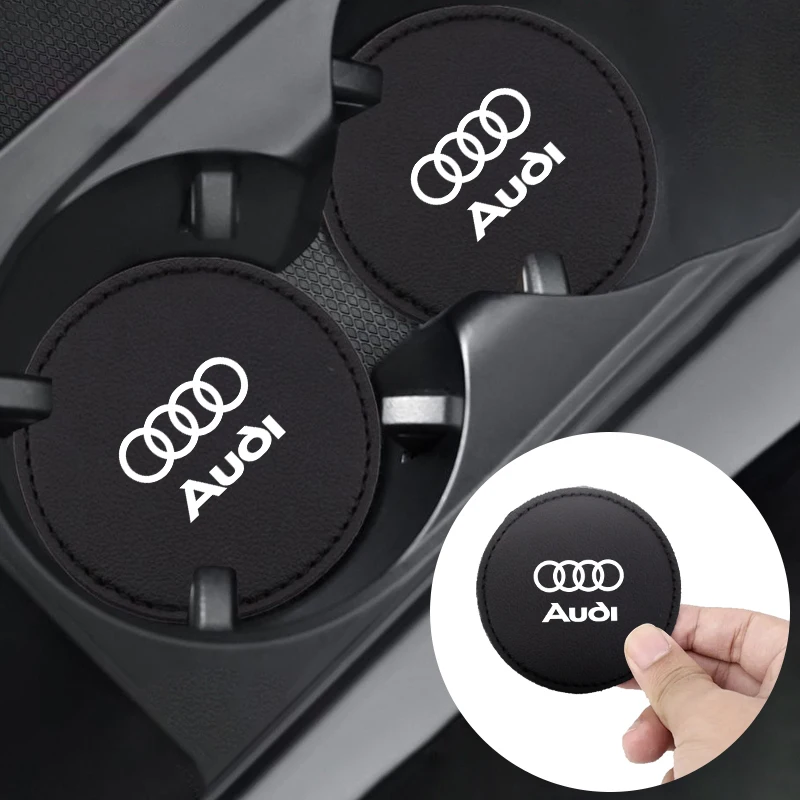 

2PCS Car Interior Coaster Pad Water Cup Slots Non-Slip Mat For Audi Sline A4 TT A6 A3 A8 A1 A2 A5 Q3 Q5 Q7 Q8 RS3 RS Accessories