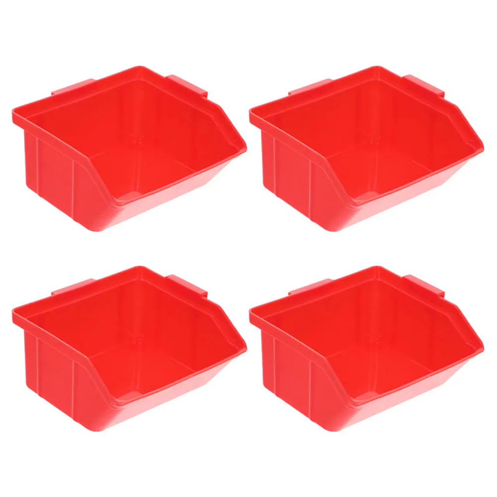 

4Pcs ABS Plastic Stackable Parts Organizer Storage Bins Multi Functional Tool Storage Boxes for Warehouse Garage