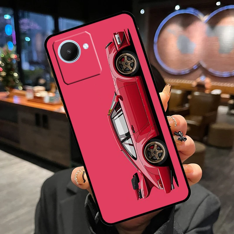 Japan Sports Car Jdm Drift Case For Realme GT7 Pro GT6 10 11 12 13 14 Pro Plus C55 C53 C35 C33 C61 C65 C67 C53 C71 C75