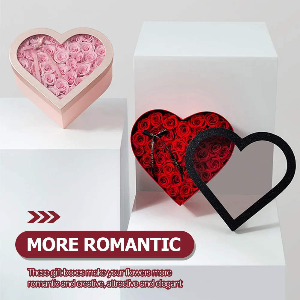 2 Pcs Love Gift Box Boxes Cardboard for Packaging Carton Gifts Heart Shaped Nesting Heart-shaped