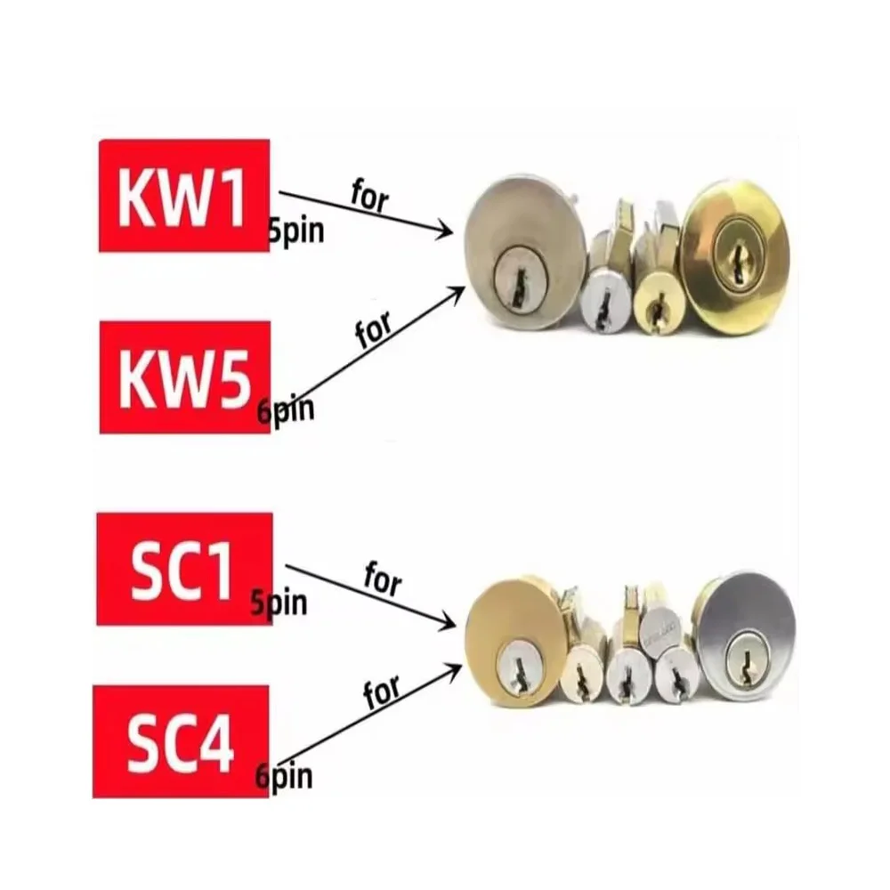 Lishi 2 in 1 SC1 SC4 KW5 KW1 Tools Civil Lock Opener Hand Professional Locksmith for Door Measuring Master Key