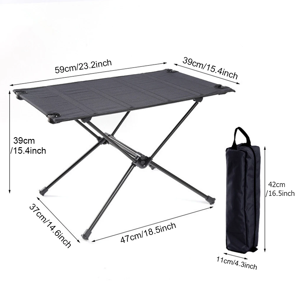 Folding Camping Table, Lightweight Oxford Desktop Collapsible Backpacking Tables for Camping, Hiking, Picnic image 4