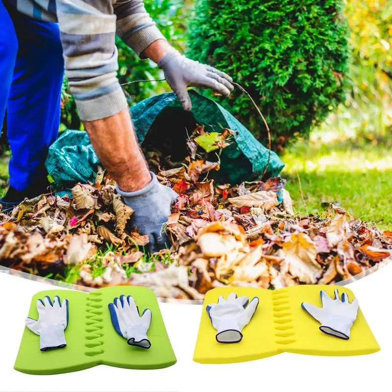 

Leaf Hand Rakes Leaf Collector Rubbish Pick Up for Garden Cleaning Lightweight plastic material with gloves Cleaning Tool