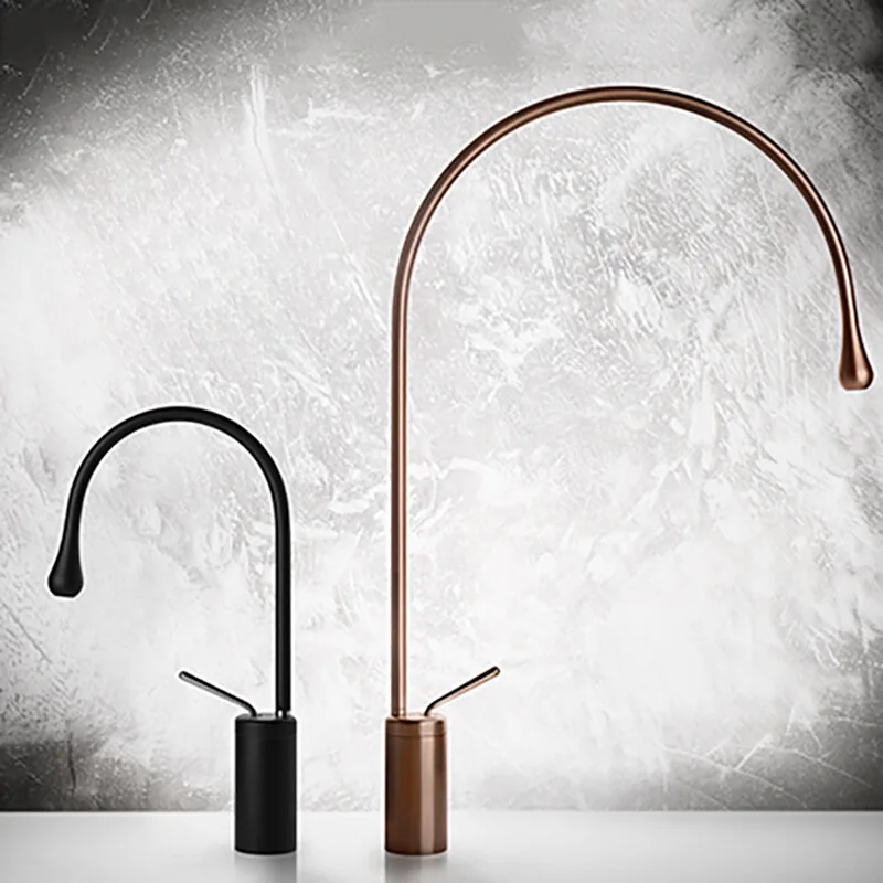 Faucet All copper rotating basin Hot and cold water drop faucet