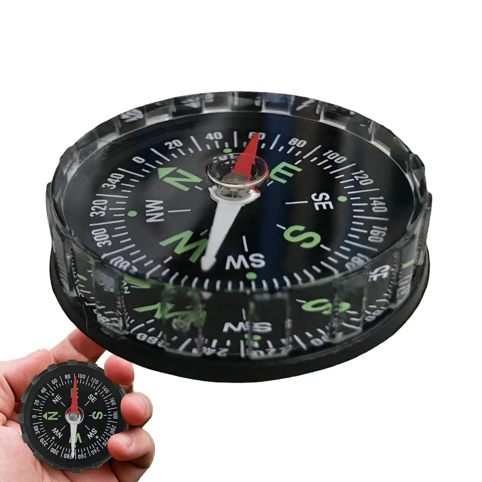 45-mm-Kompass, tragbarer Kompass für Camping, Bootfahren, Navigation, Notfall, Abenteuer, Reisen, Überlebenswerkzeug für Reisen, Bergsteigen