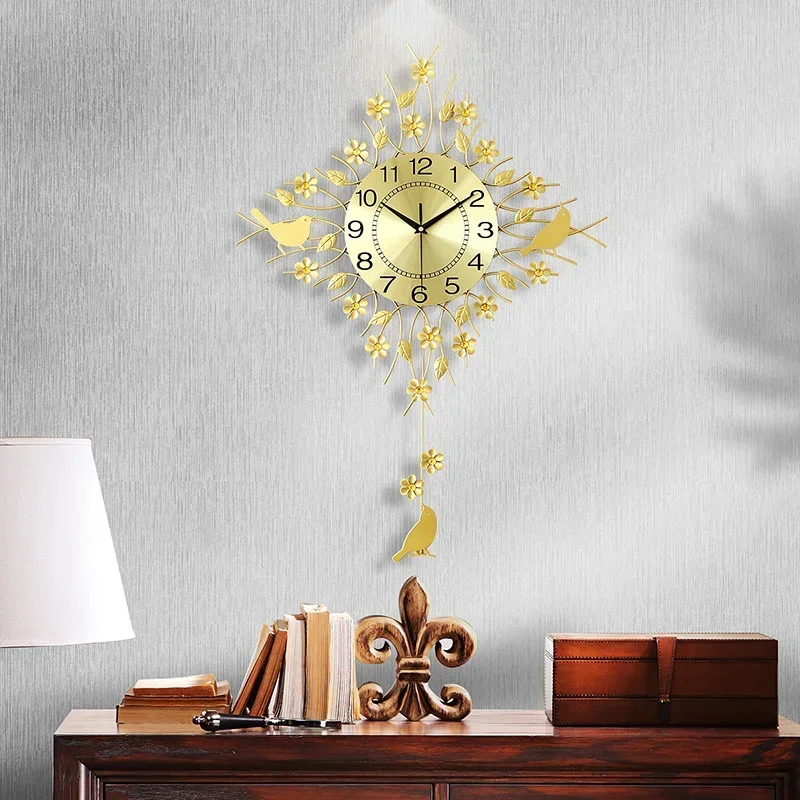 

Luxury Funky Wall Clocks Living Room Quiet Metal Fancy Art Simple Wall Watch Bedroom Stylish Chic Duvar Saati Wall Decoration