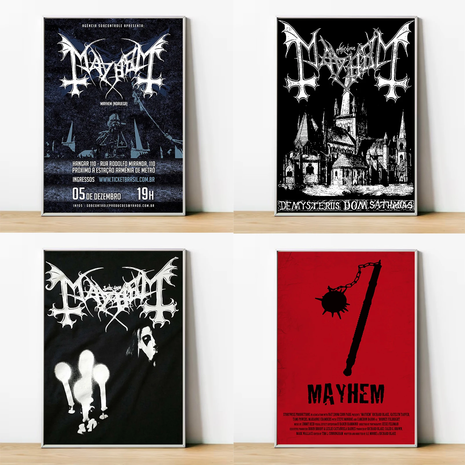 

Norwegian Band Mayhem Poster Painting on Canvas Posters for Wall Art Home Decorations Print Decorative Paintings Decoration Home
