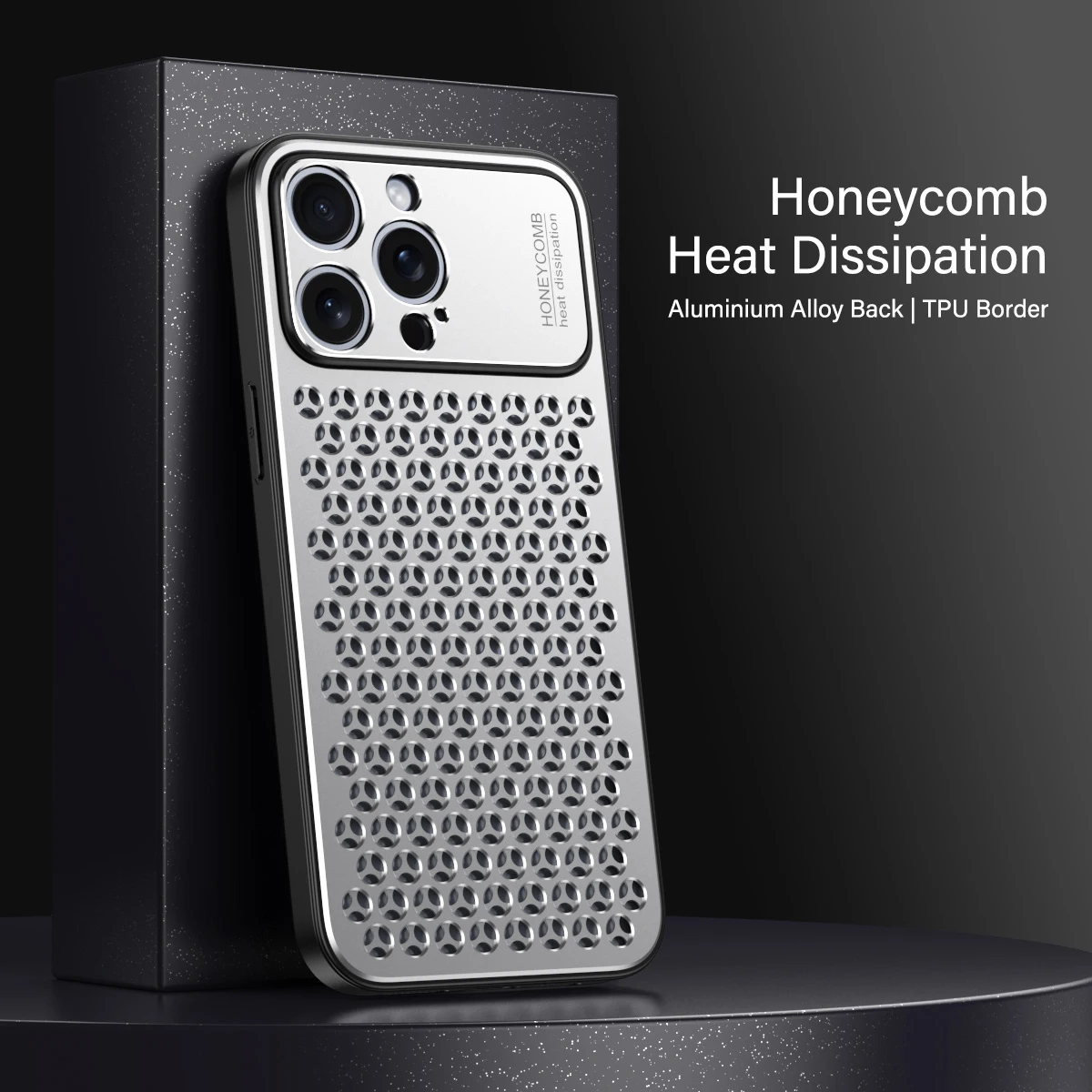 New Aluminum Alloy Heat Dissipation Phone Case For iPhone 14 13 15 Pro Max Soft Border Shockproof Shell Metal Anti Scratch Cover