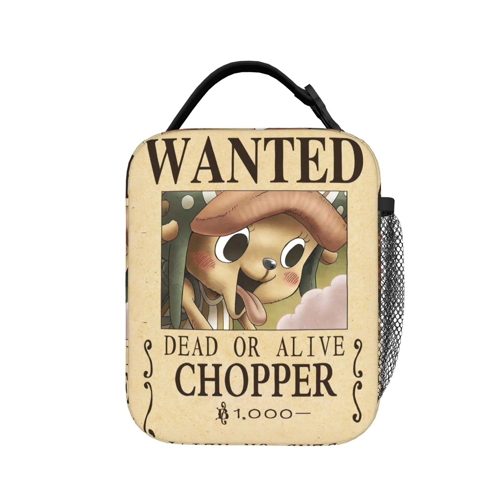 Ones Pieces Anime Wanted Posters Thermal Insulated Lunch Bag for School Choppers Portable Bento Box Thermal Cooler Lunch Boxes