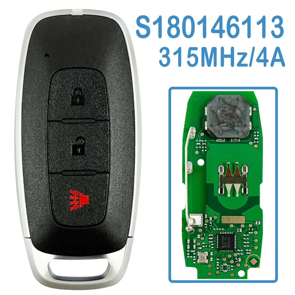 

S180146113 TXPZ2 Auto Smart Remote 3 Buttons 315MHz 4A Chip Replace Car Key Fob For Nissan Rogue Kicks Versa Ariya Pathfinder