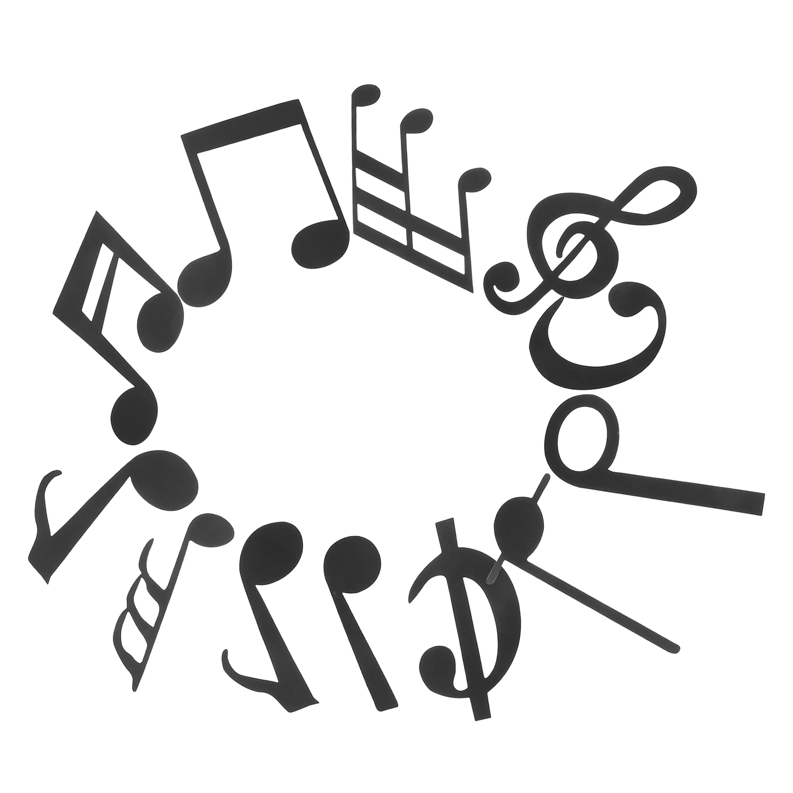 

12 Pcs Musical Note Wall Sticker Coffee Shop Decal Decals Ceramic Tile Bar Decor Paper Decorative Stickers Background