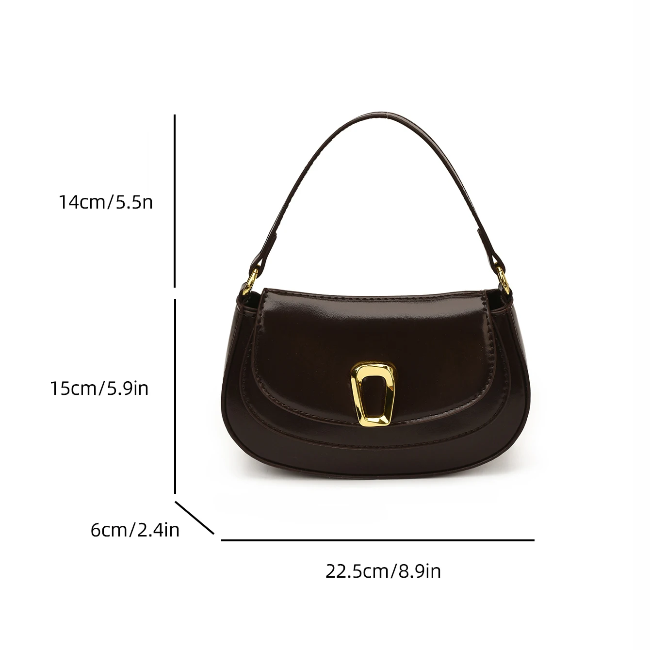 Luxus Designer Hobos Handtasche Frauen Kleine Achselhöhle Tasche Vintage Kupplung Geldbörse Pu Flap Schulter Taschen Für Damen Khaki Umhängetaschen – Detail 1