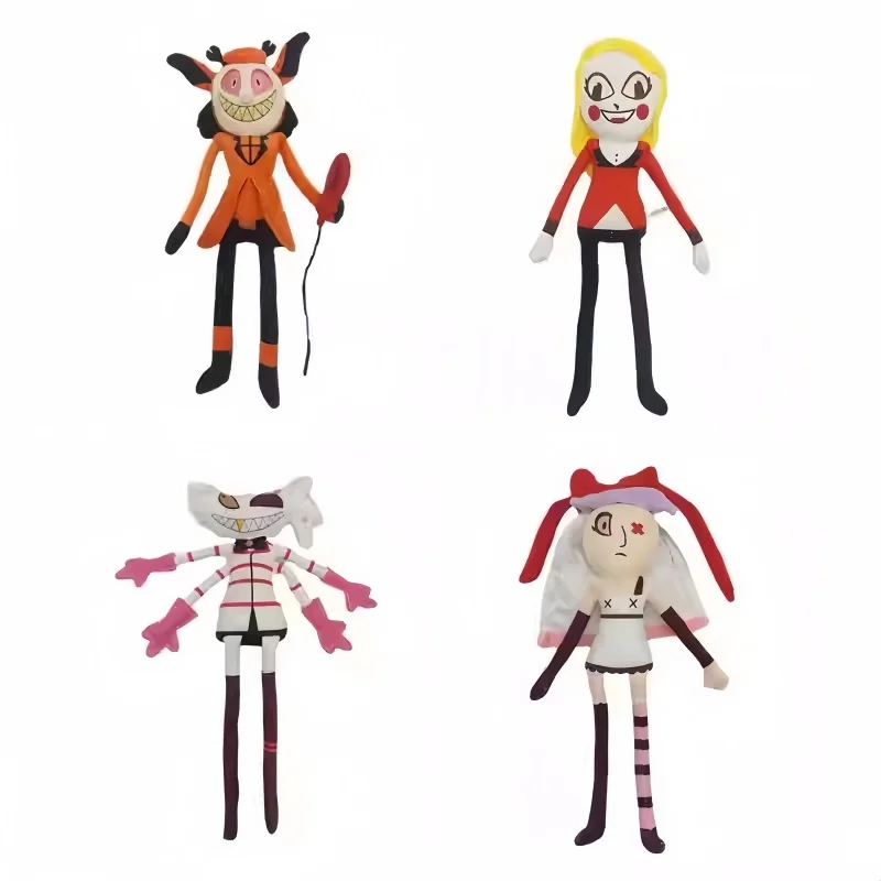 

45cm Hazbin Hotels Alastor Plush Doll Funny Anime Stuffed Animals Cute Plushie Figure Toy Ornaments Hell Birthday Christmas Gift