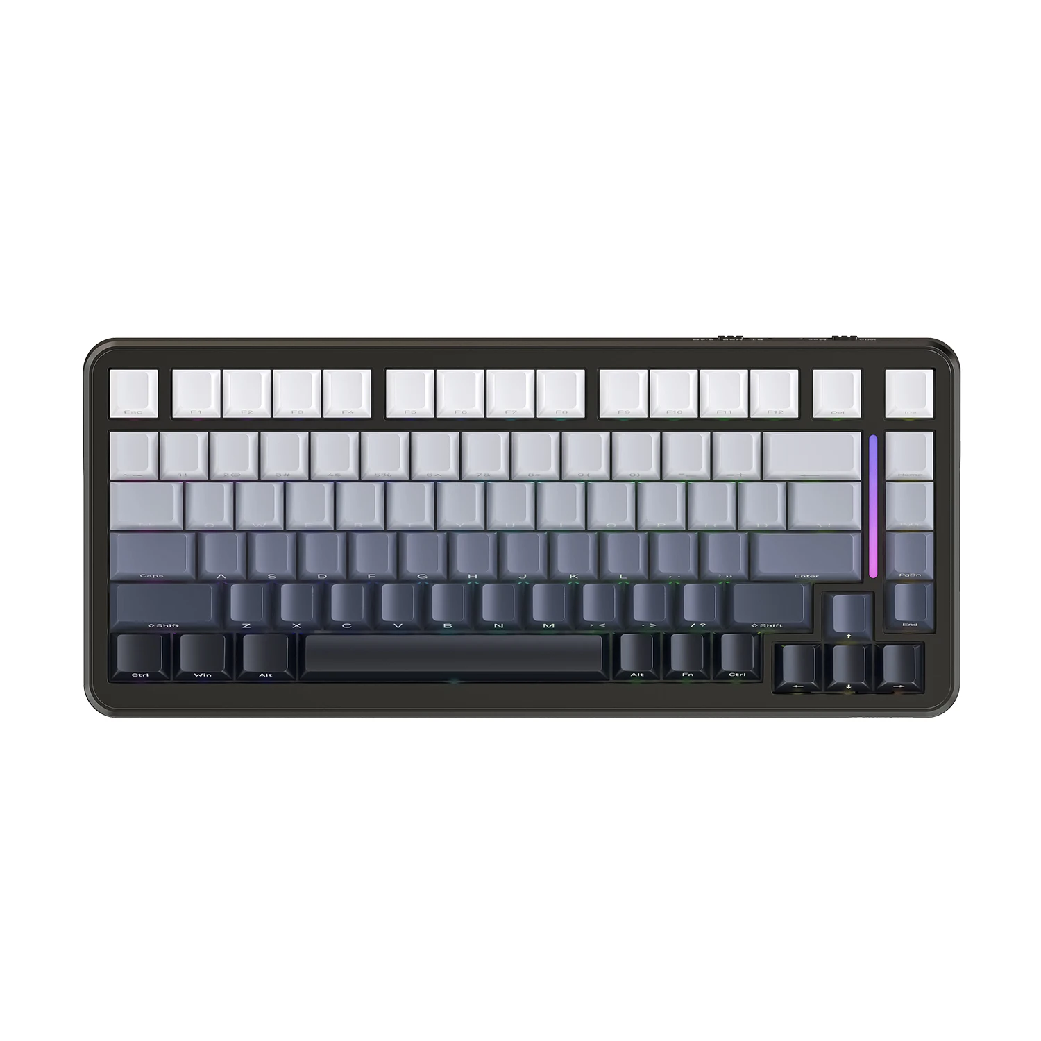 Ataque tubarão m86 teclado mecânico óptico gravado lateralmente, corpo de interruptor permutável, bluetooth/2.4g/com fio, três modos rgb