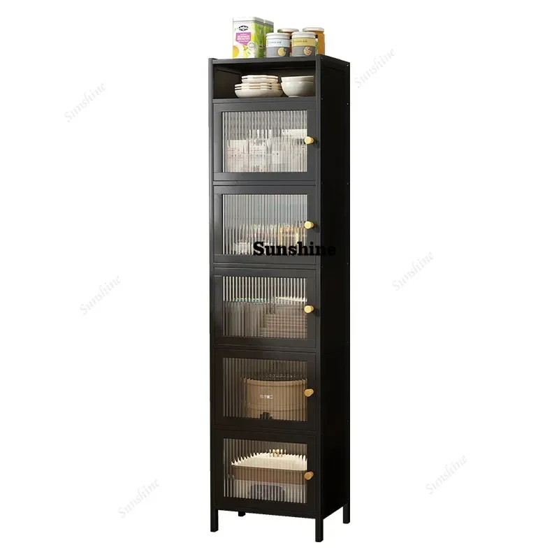 Modern 6 Tier Stackable Storage Bins with Lids Doors Wheels Foldable Cabinet Organization Drawer Transparent Organizers BoxesY