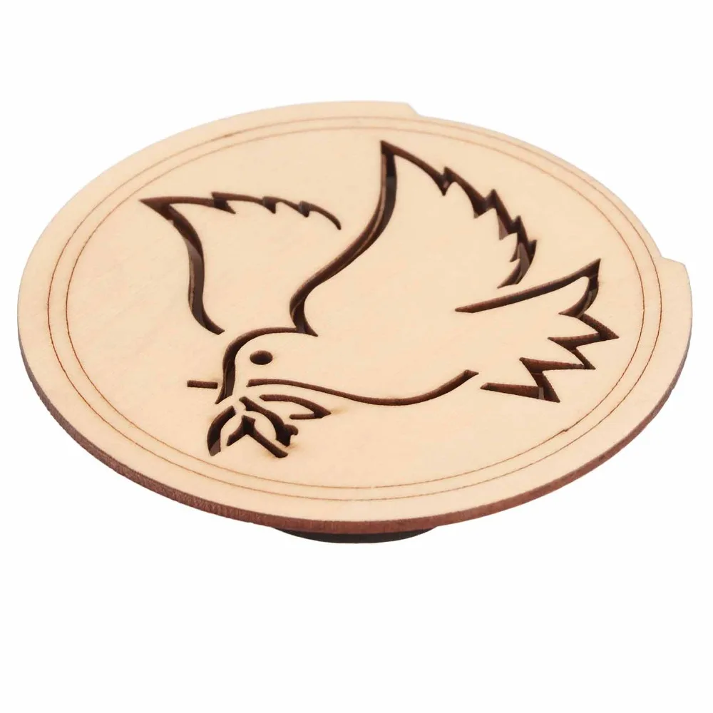Strong Wear Resistance Guitar Sound Cover Decorative Pattern Anti-Howling Guitar Accessory Classical Design Wood Material