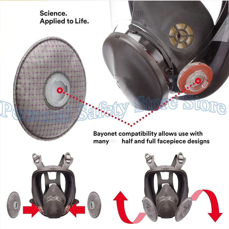 فلتر تنفس متقدم P100 2297 يساعد على الحماية من الزيت والجسيمات غير الزيتية/مستوى التغذية لتخفيف البخار العضوي #5