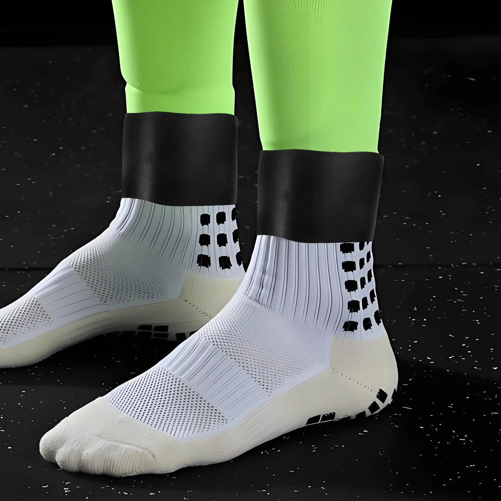 

Football Socks Silicone Leg Bands for Soccer Shin Guard Knee Pad Sleeve Training Belt Silica Gel Holders