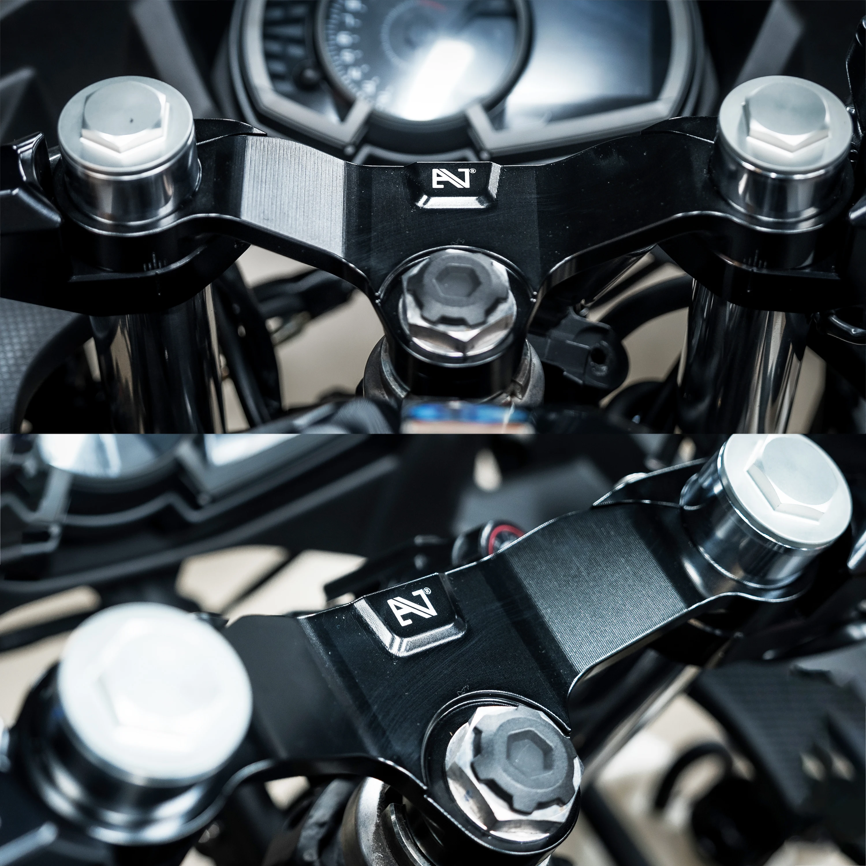 

Racing Triple Clamp Top Plate for Kawasaki Ninja 400 Ninja 500, CNC Machined Pro Lightweight Steering Upgrade