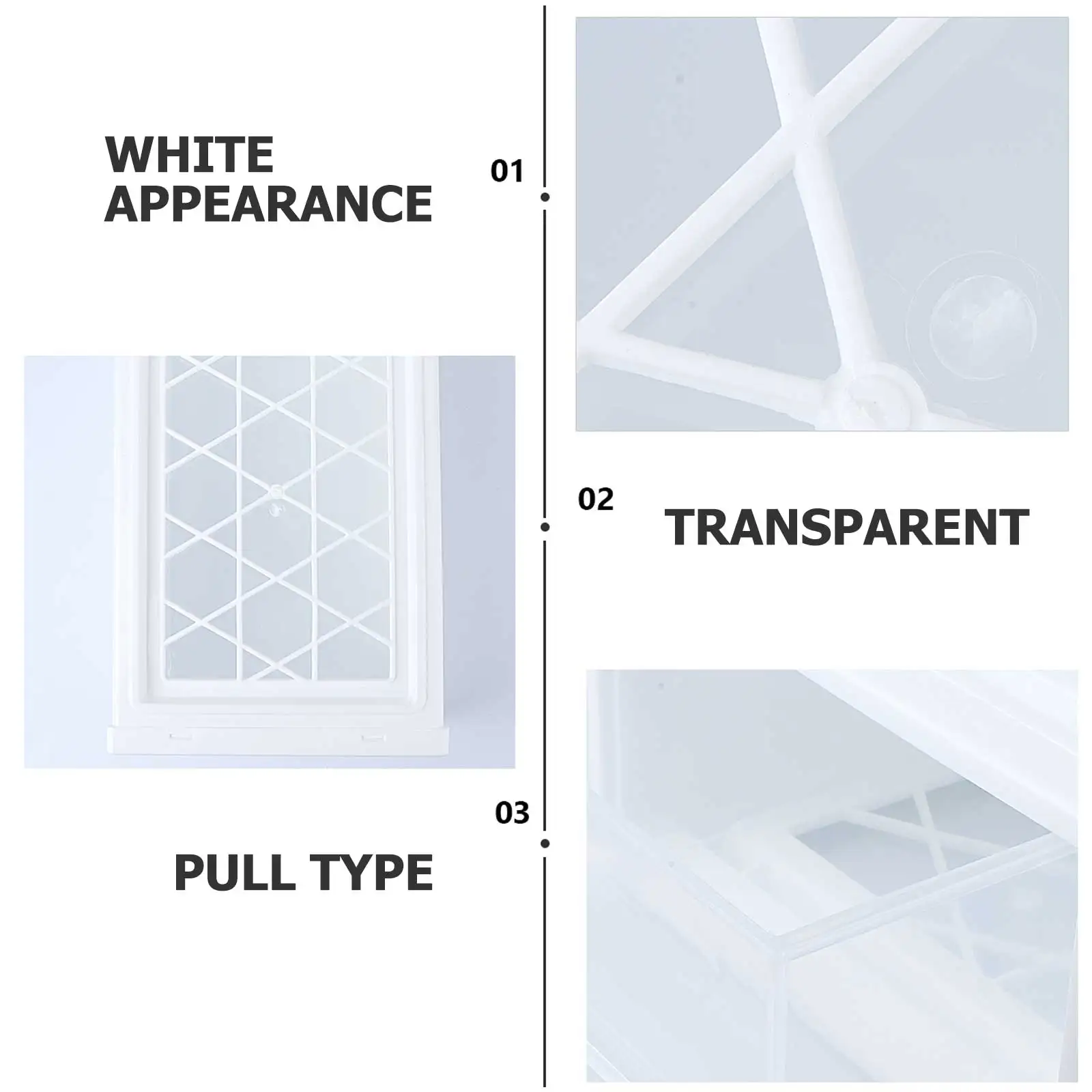 

Plastic Drawer Box Large Capacity Storage Case for Clothes Socks Bras Hosiery Ties Organizer Underwear Container Breathable Damp