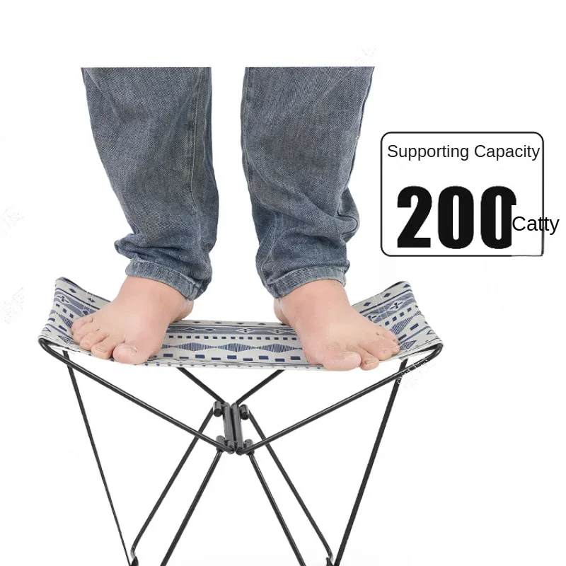 

Portable Folding Stool Lightweight Metal Camping Chair With Carry-on Bag, Compact Fishing Seat for Outdoor Travel