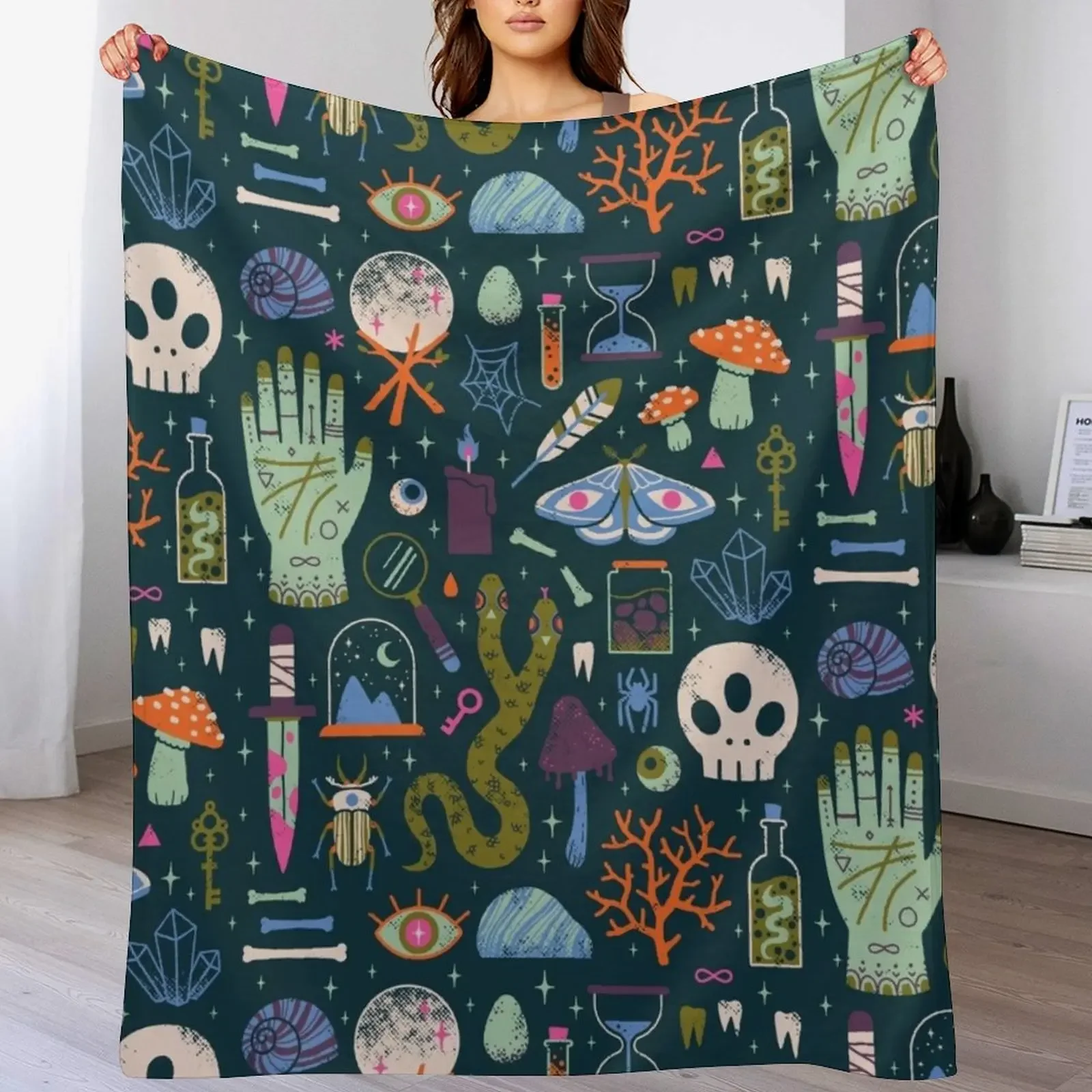 Curiosities Throw Blanket Bed covers Vintage Winter beds Hair Blankets