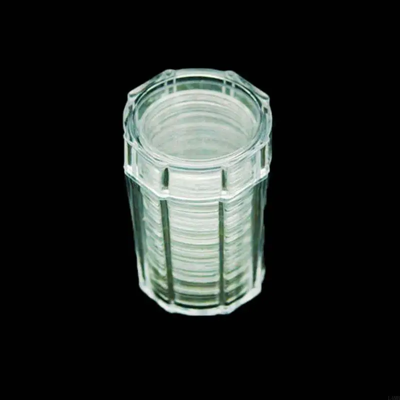 L4MB Clear Coin Tube Holder Storage Collection for Case Protector with 10 Pcs Direct