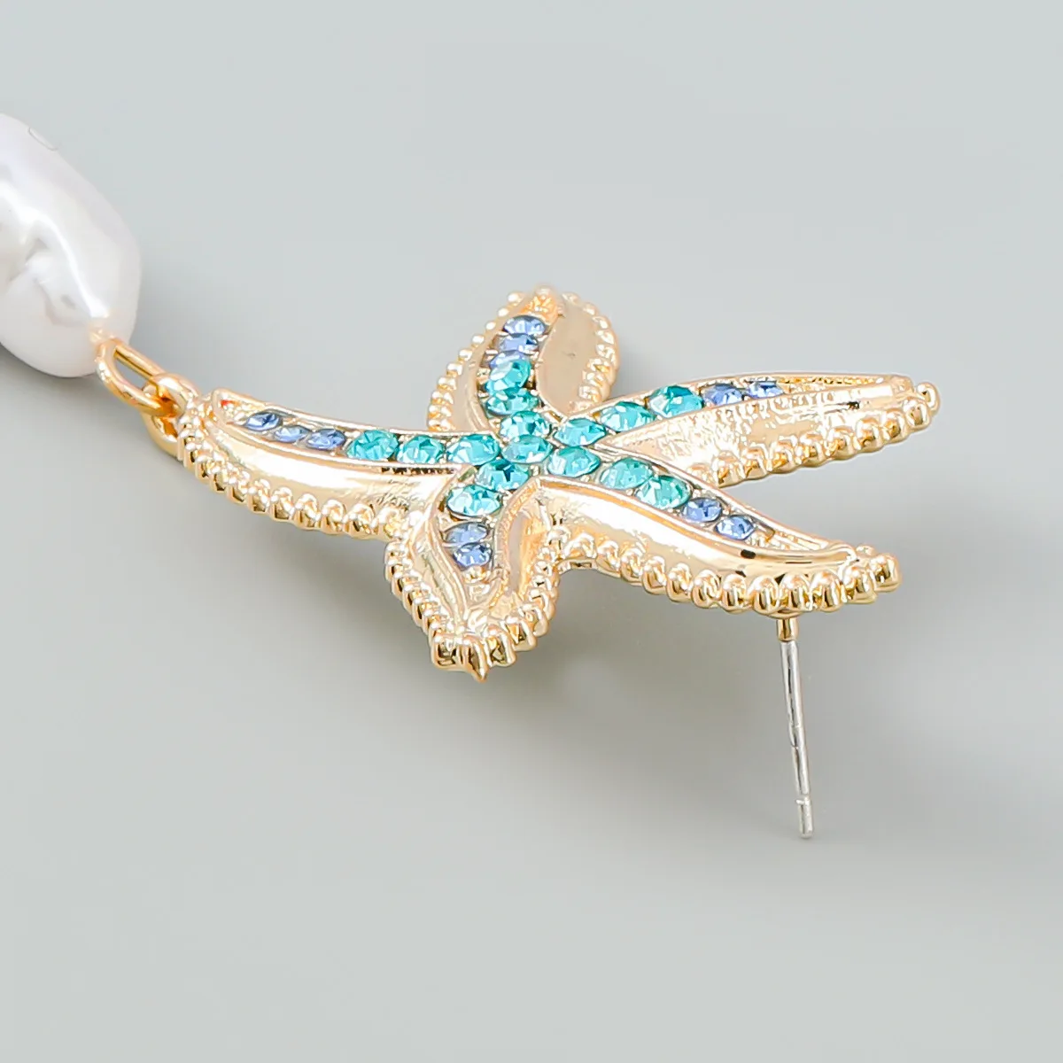 Bohemia Beach Style Imitation Pearl Starfish Pendant Earrings for Women Summer Fashion Jewerly Accessories GIfts Daily Wear