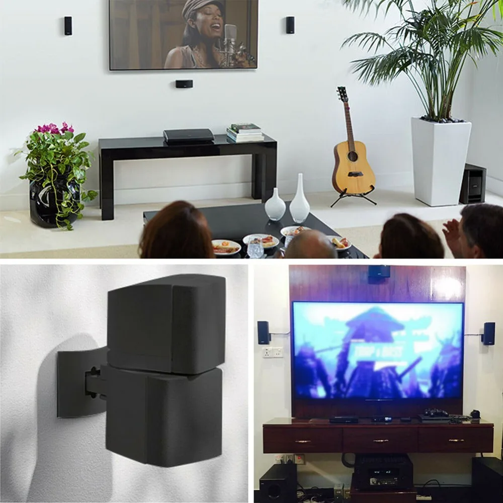Adjustable Wall & Ceiling Dual Mounting Bracket Space-Saving Waterproof Speaker Hanging Hook for Bose UB-20 II