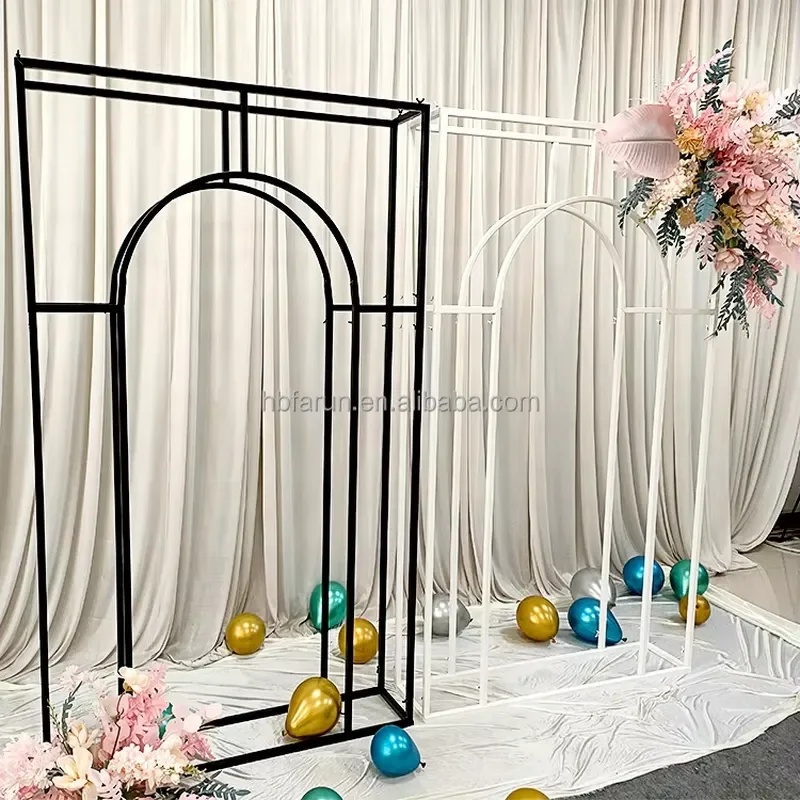 Black Square Wedding Arch Stand for Flower Balloon Display Party Decoration Background Supplies Hot Sale Manufacturer Direct