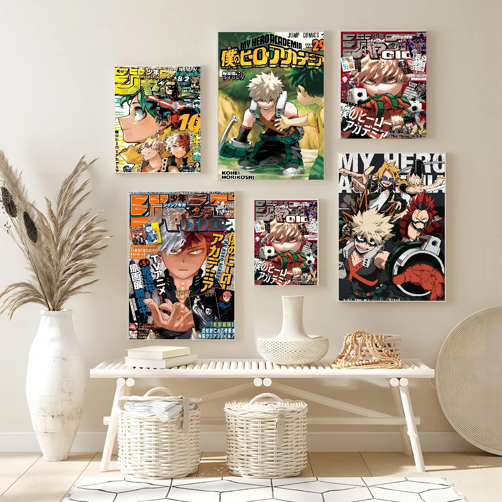 أنيمي B-Bakugo Katsuki الفيلم لزجة الملصقات خمر غرفة المنزل بار مقهى ديكور خمر اللوحة الزخرفية #3