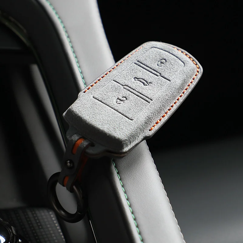 

For the Volkswagen Golf 8 Key bag Lavida Tansky Alcantara Flip Fur key case