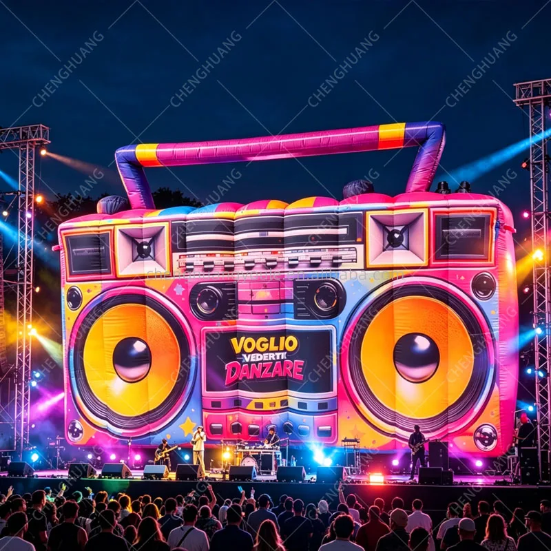 Giant Inflatable Sound System Radio Model Music Festival Theme Party Event Decoration Creative Performance Exhibition Props