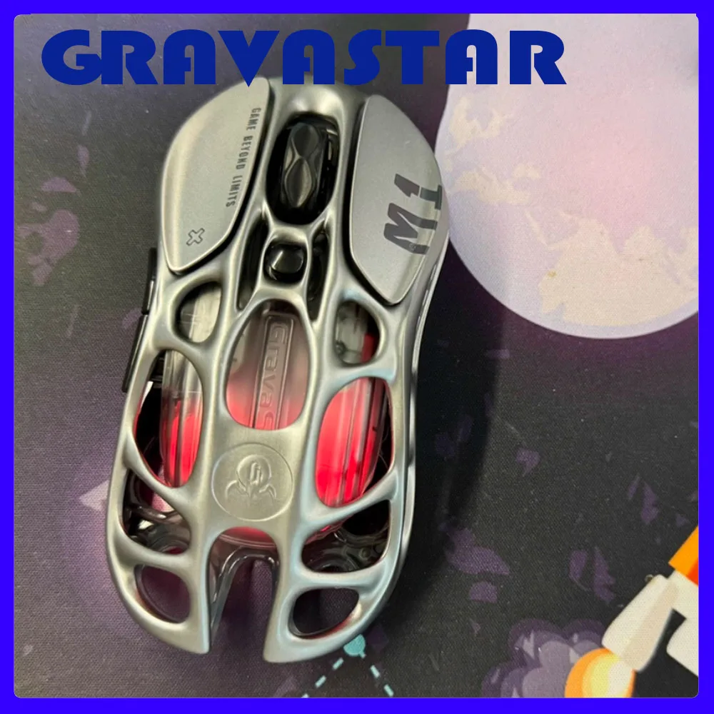 

Gravastar Mouse Wireless PAW3395 Ergonomic Senior Battery RGB Hollow Bluetooth Three-Mode Magnesium Alloy E-Sports Gaming Mouse