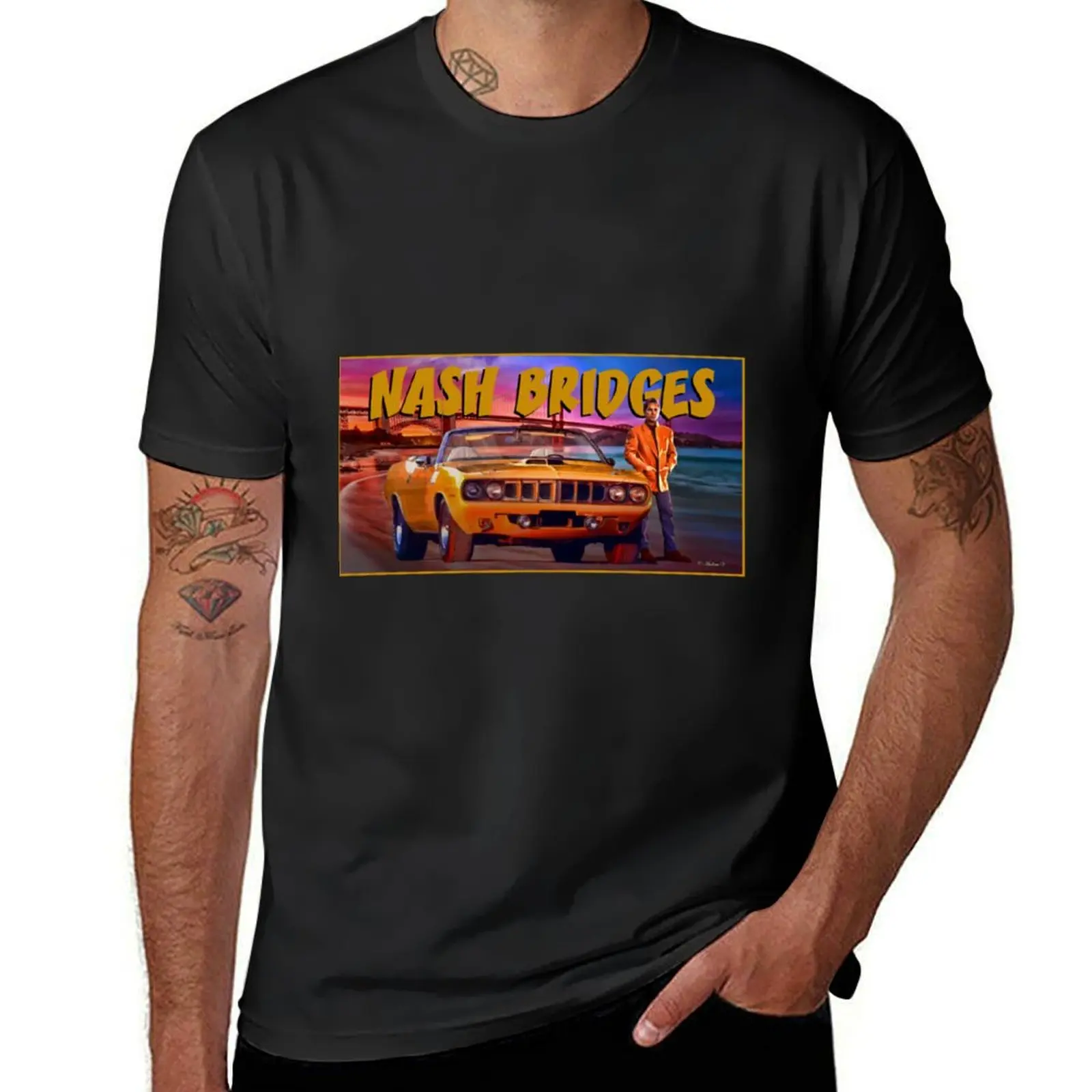 

Nash Bridges Classic T- T-Shirt Blouse sweat blanks anime clothes T-shirts for men cotton