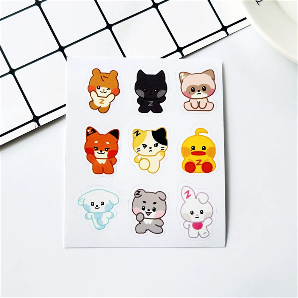 Kpop ZB1 Sticker ZERONI Cartoon Cute PVC Waterproof Sticker Hand Ledger Notebook Decoration Graffiti Decal ZEROBASEONE Fans Gift