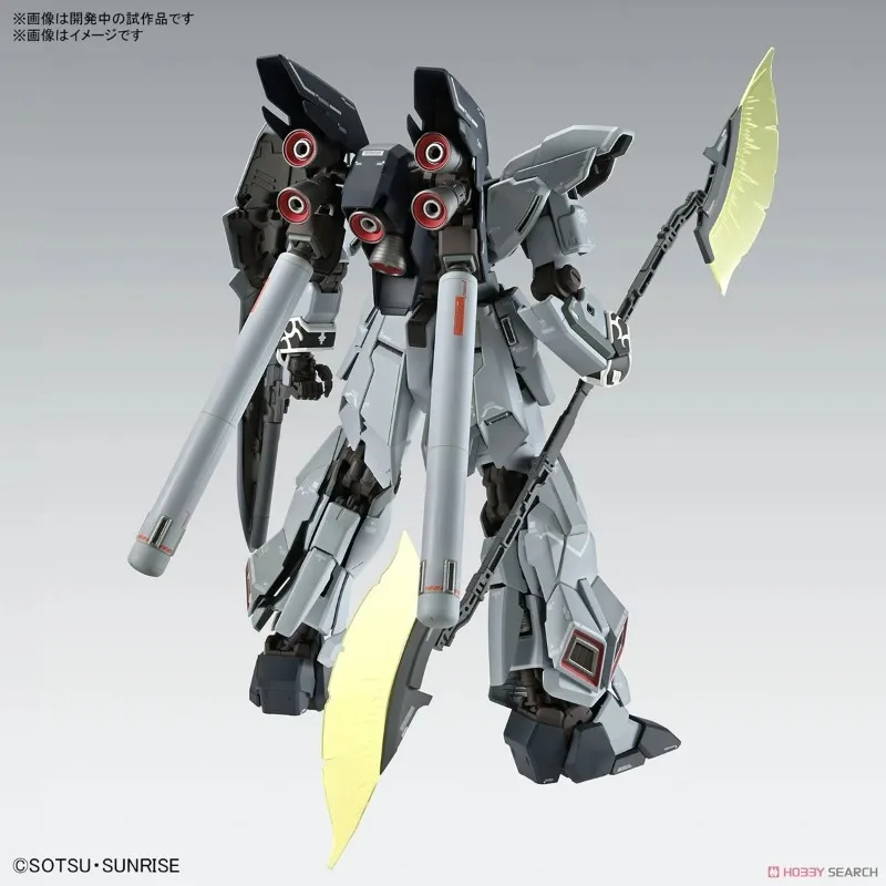 Bandai asli setelan Ponsel Gundam narative MSN-06S-2 Sinanju MG Stein Ver.Ka 1/100 Model perakitan figur aksi mainan