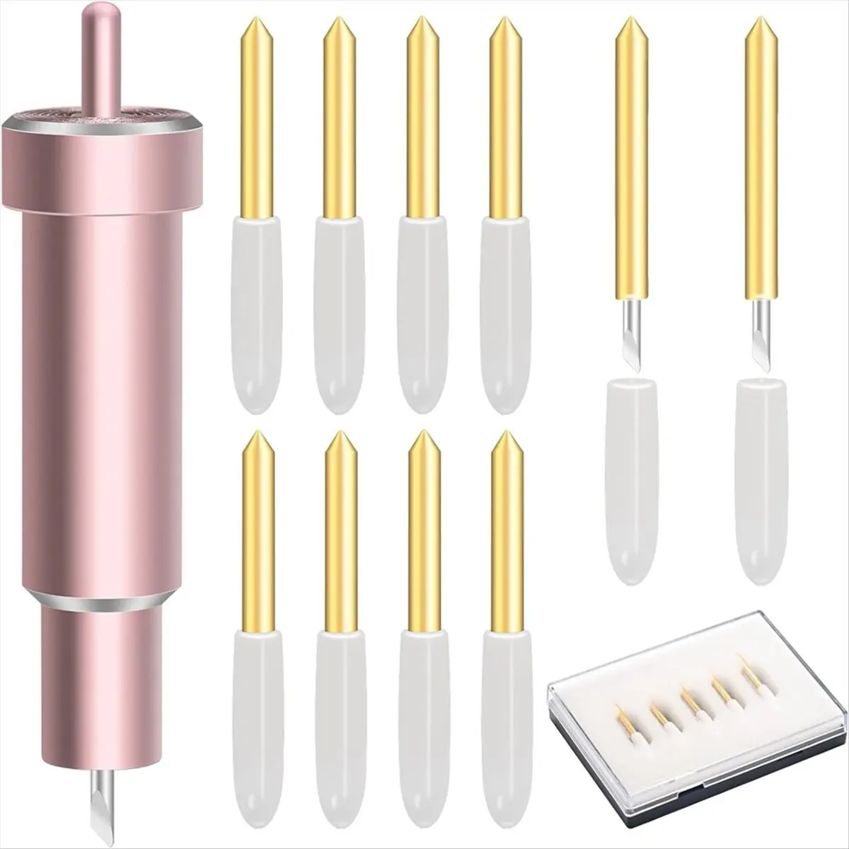 AA14 11Pcs Premium Fine Point Blade with Housing,for , Maker 3 with Housing for Cutting Film, Vinyl, Sticker