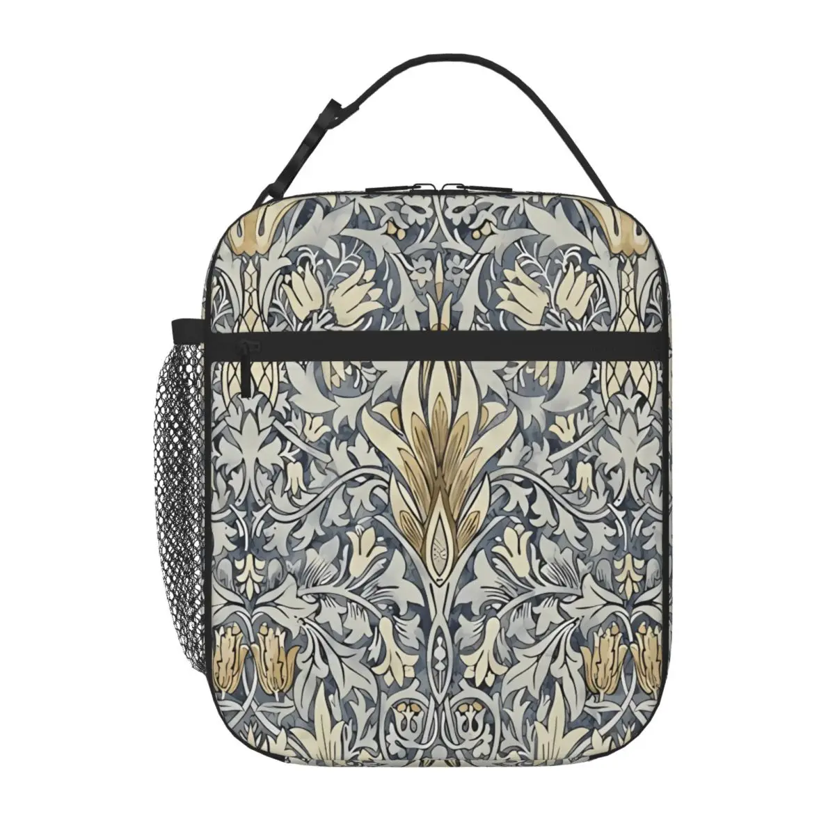 Bestselling William Morris Snakeshead Pattern Eco Friendly Durable Lunch Bag Outdoor Barbecue Neoprene Lunch Bag