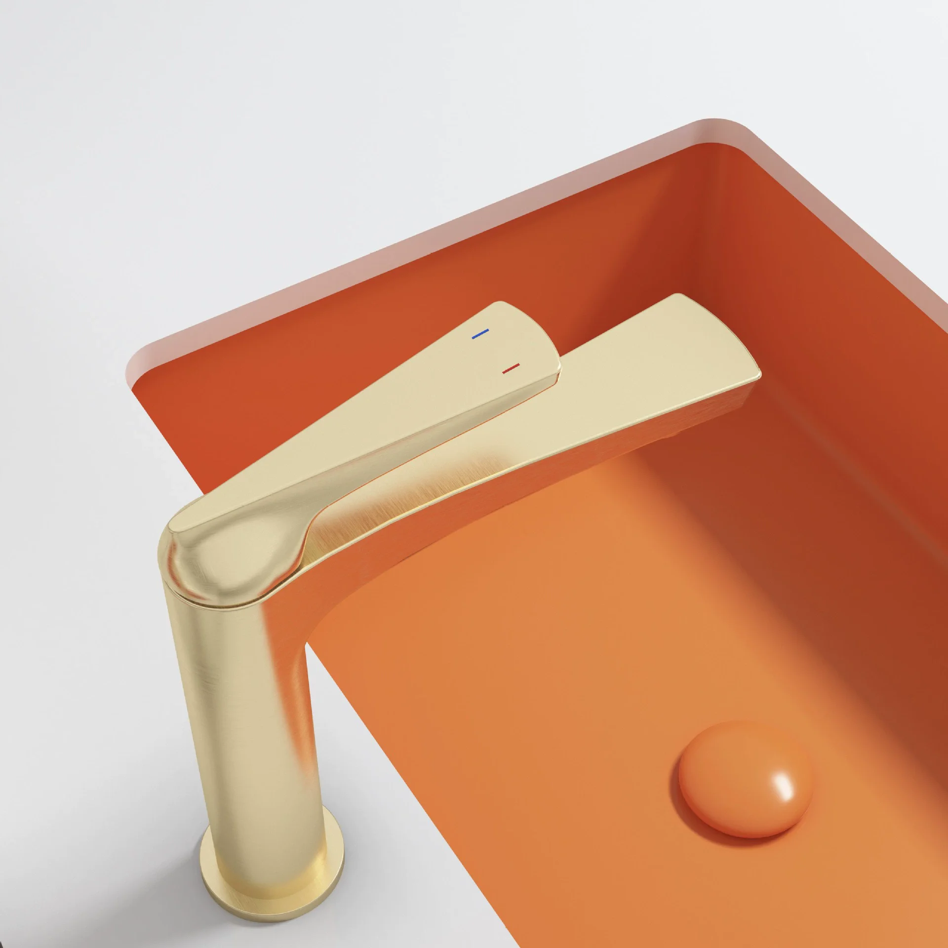 

New Brush Gold Basin Faucet Hot and Cold Bathroom Single Lever Brass Sink Mixer Decked Chrome Sink Mixer