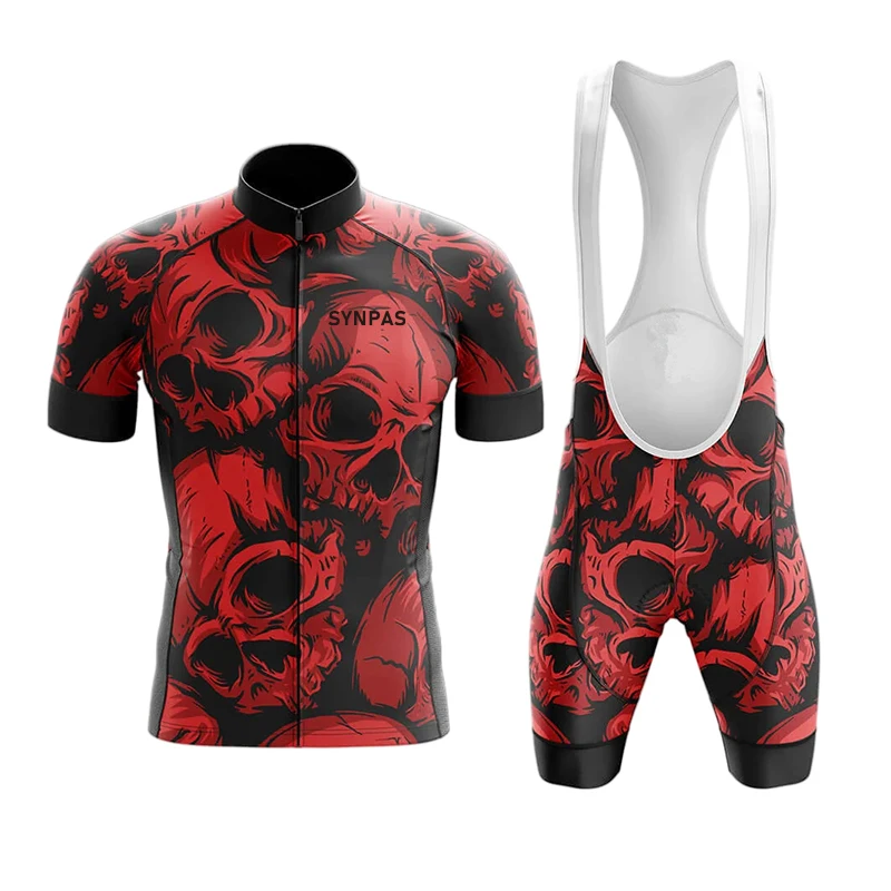 SYNPAS Cycling Jersey Cycling Bib Men's Summer Road Cycling Team Cycling Suit Set Professional Team Road Cycling Sportswear