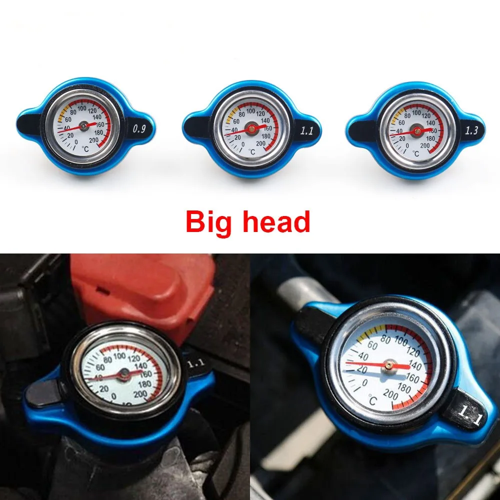 0.9 Bar/ 1.1 Bar/1.3 Bar Water Temperature Gauge Car Motorcycle Styling Thermo Radiator Cap Tank Cover