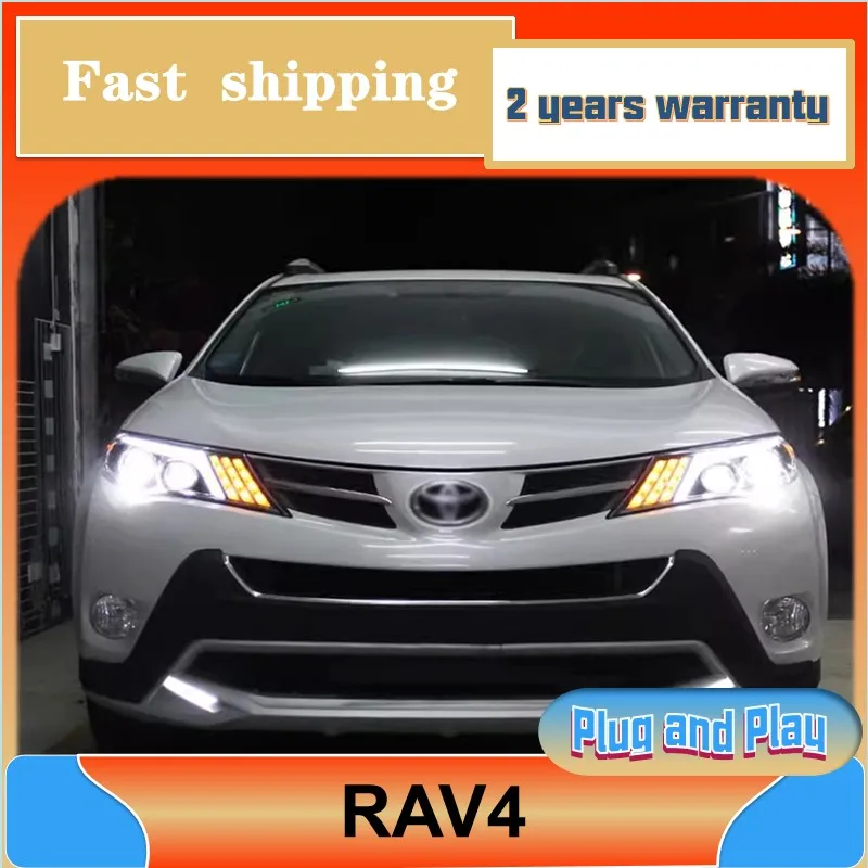 

Car Styling for Toyota RAV4 Headlights 2014 2015 2016 RAV4 Head Light DRL Turn Signal Low High Beam Projector Lens